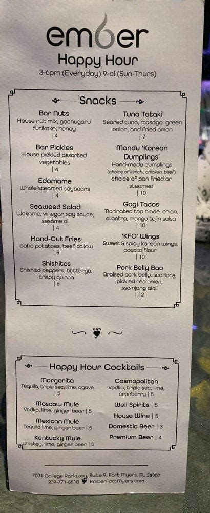 embers steakhouse menu|Ember Fort Myers .
